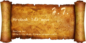Hrobak Tímea névjegykártya